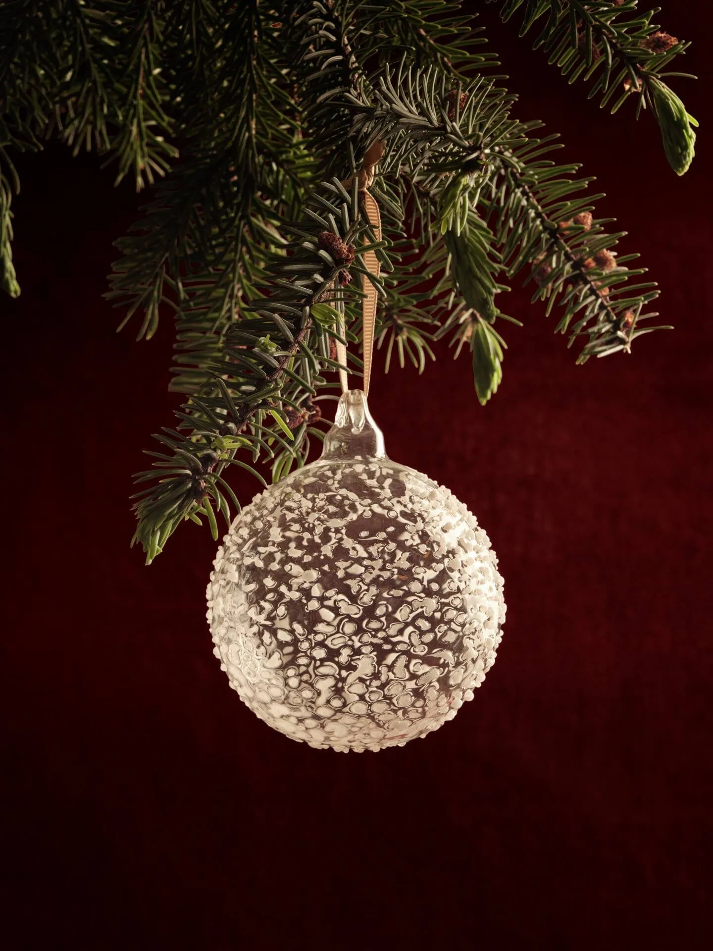 Flurry julekuler 3-pakning, L, White Ferm Living