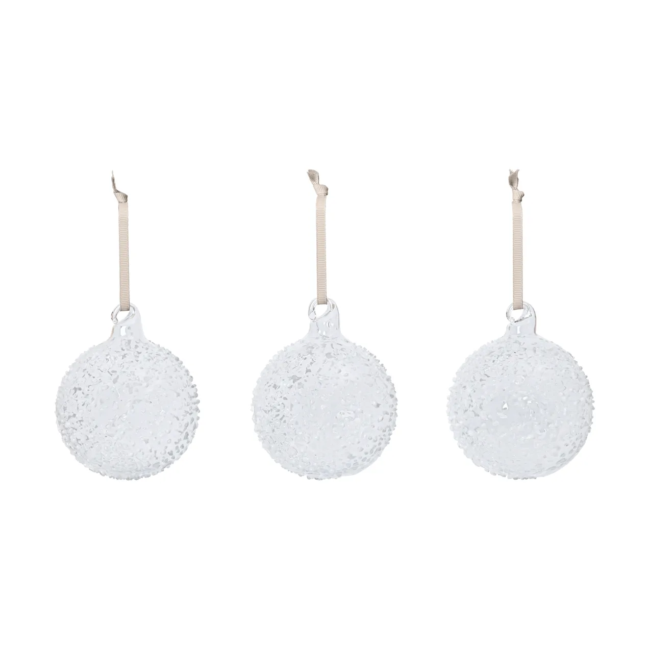 Flurry julekuler 3-pakning, M, White Ferm Living