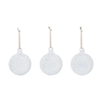 Flurry julekuler 3-pakning - M, White - Ferm Living