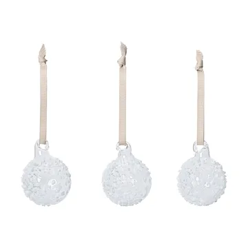 Flurry julekuler 3-pakning - S, White - Ferm Living