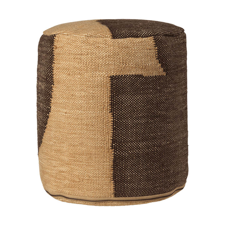 Forene cylinder pouf sittepuff Ø38x42 cm - Tan-Chocolate - Ferm Living