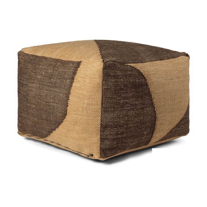 Forene square pouf sittepuff 60x60x40 cm - Tan-Chocolate - Ferm Living