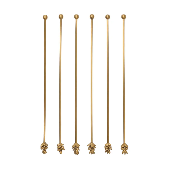 Forest drinkepinner 6-pakning - Messing - Ferm Living