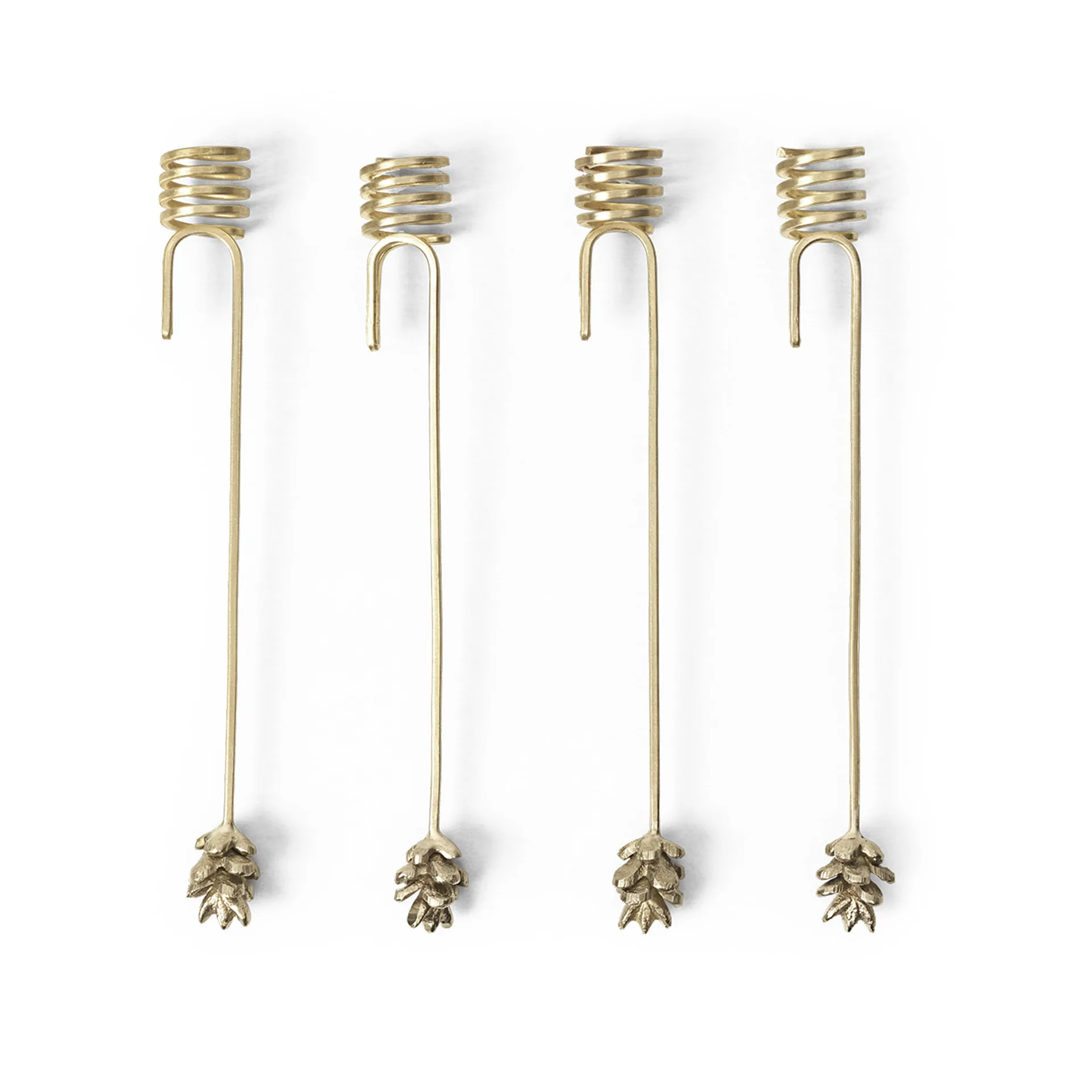 Forest lysholder til juletre 4-pakning, Brass Ferm Living
