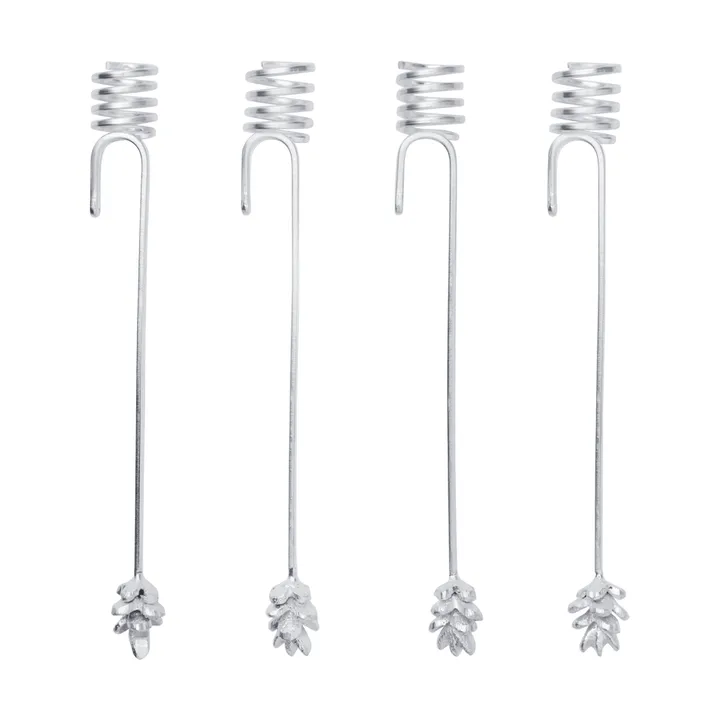 Forest lysholder til juletre 4-pakning - Silver - Ferm Living