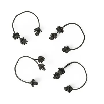 Forest serviettring 4-pakning - Black brass - Ferm Living