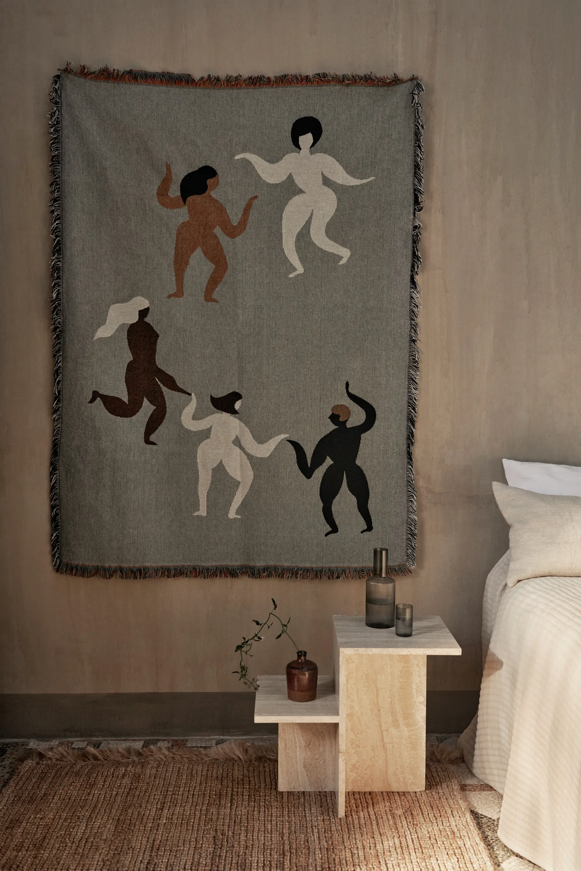 Free tapestry pledd 120 x 170 cm, Grey Ferm Living