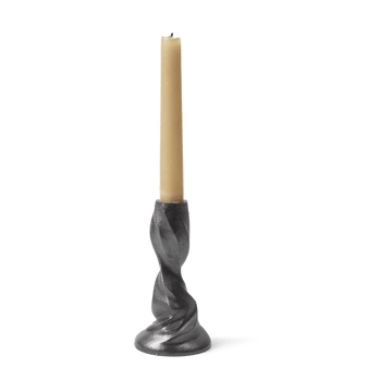 Gale lysestake 13 cm - Blackened Aluminium - Ferm Living