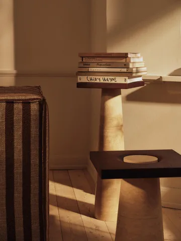 Grova pidestall - Travertine, 30x30x80 cm - Ferm Living