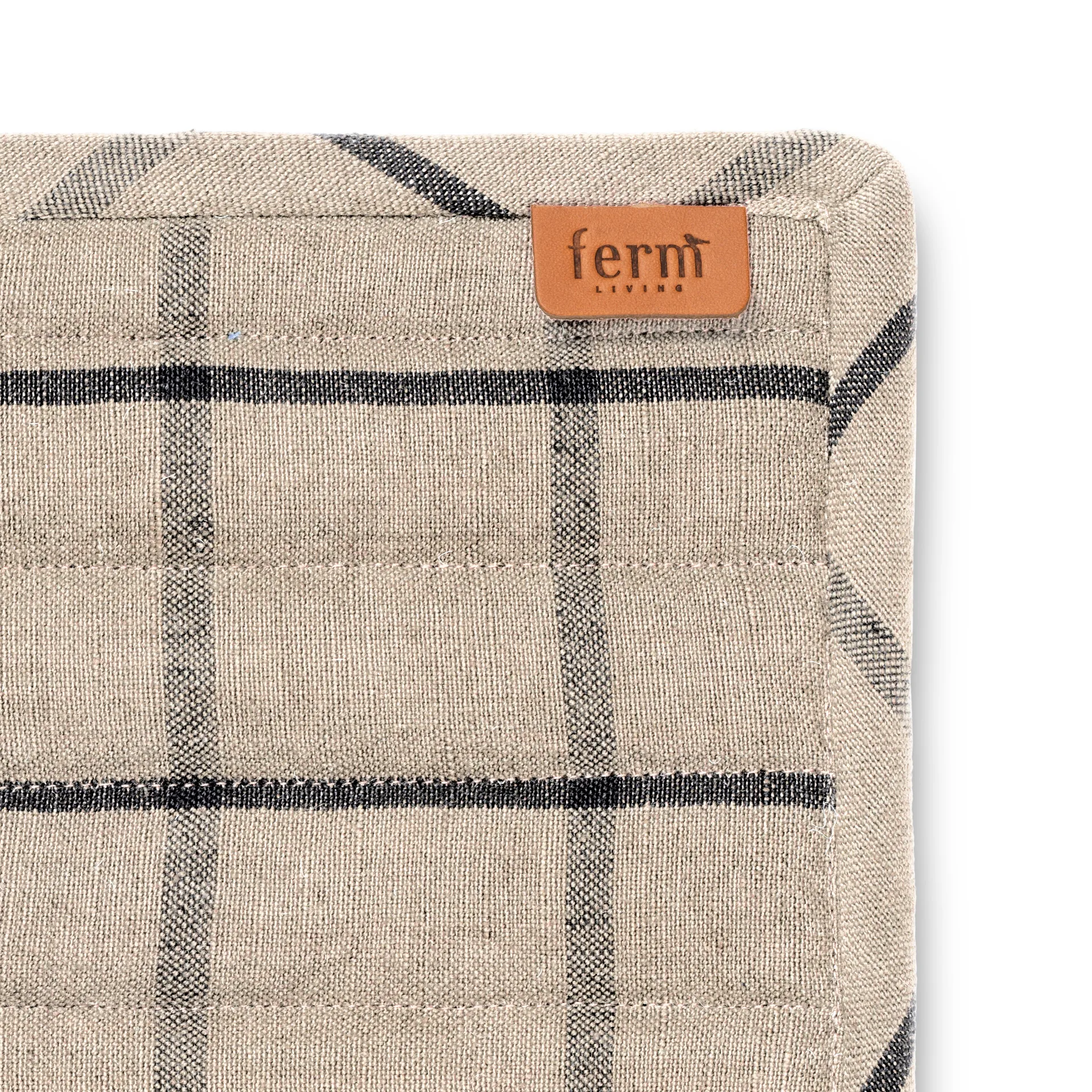 Hale grytelapp 2-stk., Sand-svart Ferm Living