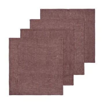 Hale serviett 4-pk - Chestnut, 35x35 cm - Ferm Living