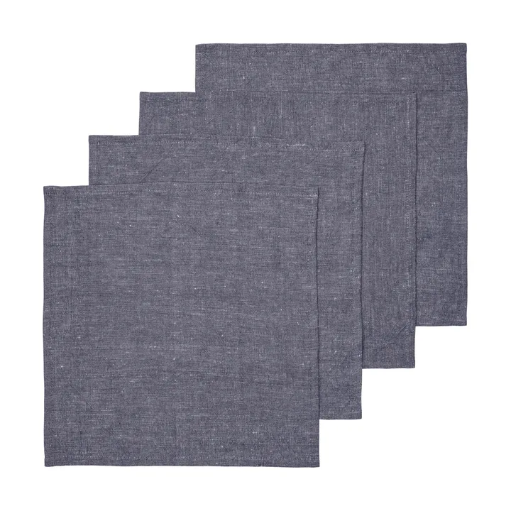 Hale serviett 4-pk - Indigo blue, 35x35 cm - Ferm Living