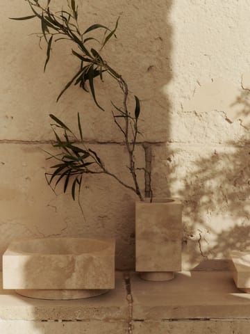 Hew dekorasjonsskål høy - Travertine - Ferm Living