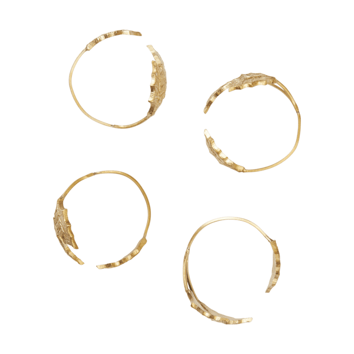 Holly leaf serviettring Ø5,3 cm 4-pack - Messing - Ferm Living