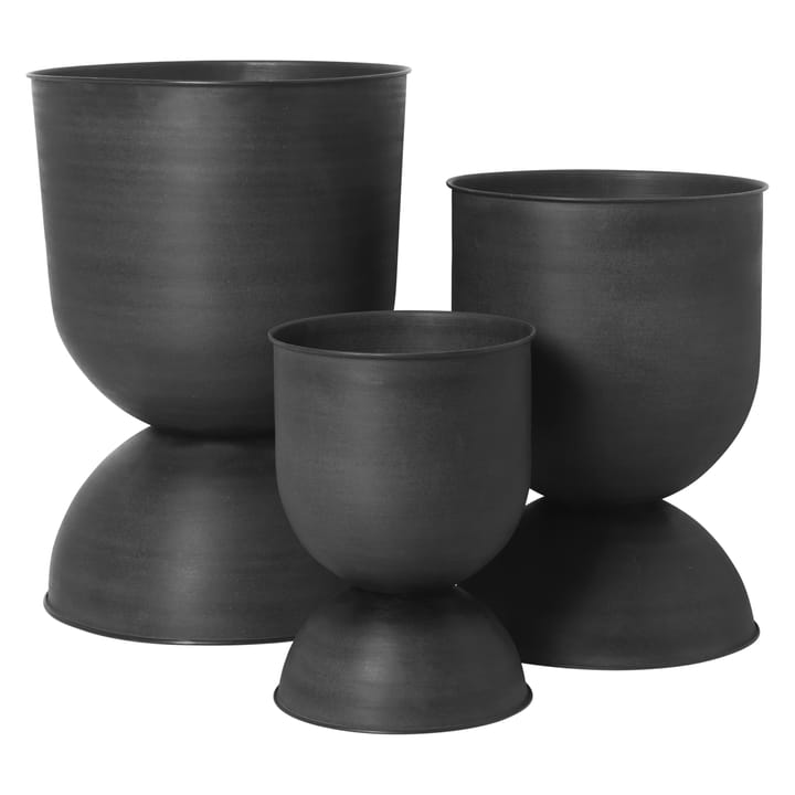 Hourglass krukke medium Ø41 cm, Svart-mørkegrå Ferm Living