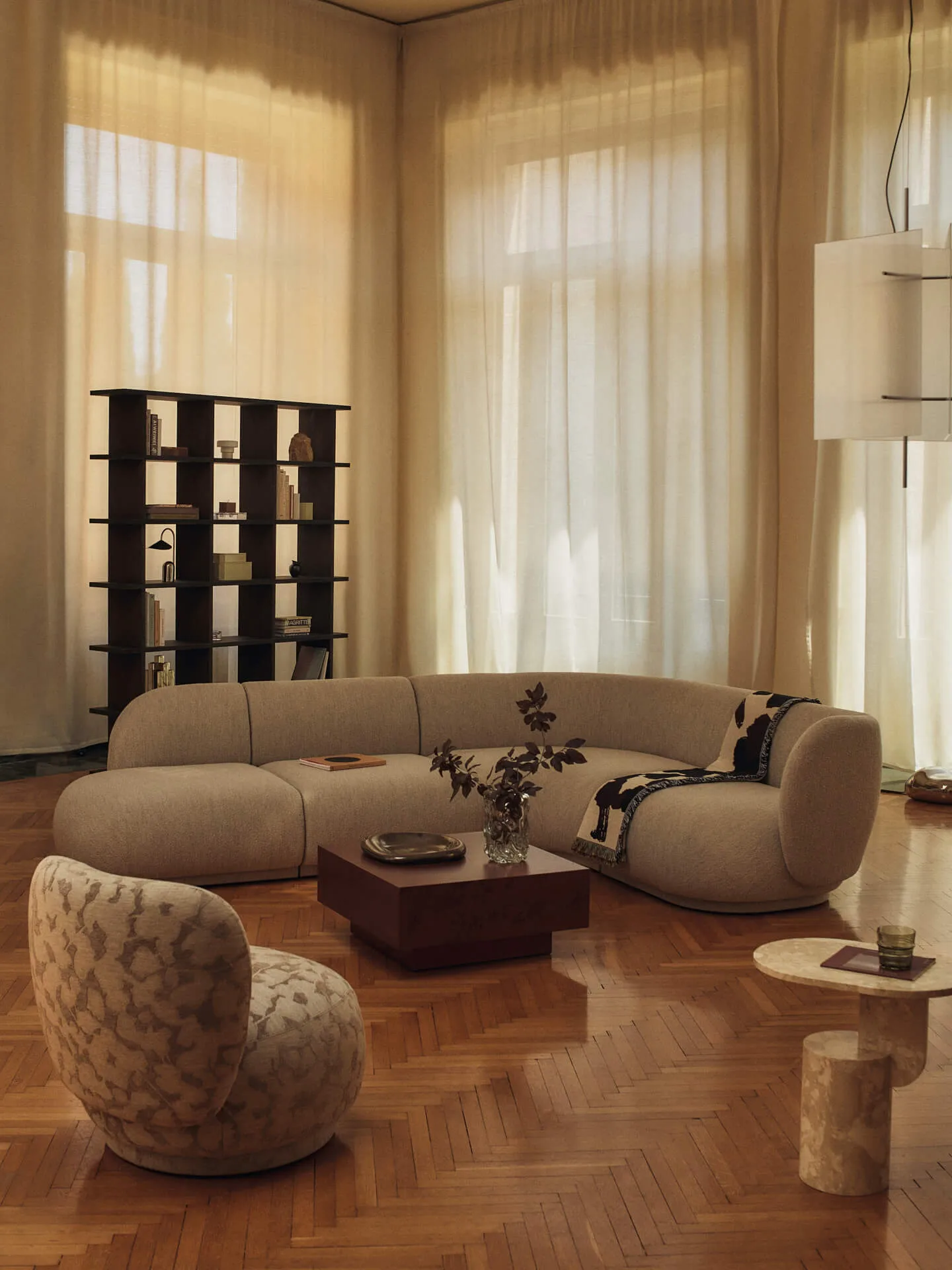 Kona bokhylle 3x6, Dark Stained Ferm Living