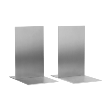 Lager bokstøtte 2-pack - Aluminium - Ferm Living