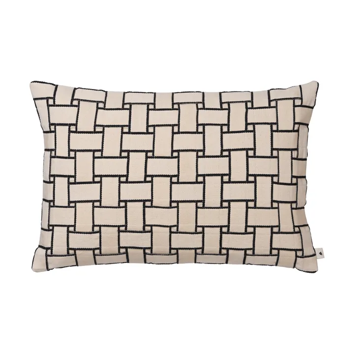 Lattice putetrekk - Off-white-black, 40x60 cm - Ferm Living