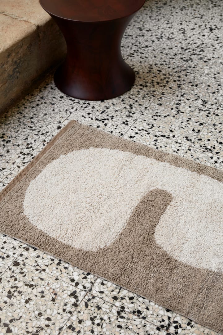 Lay baderomsmatte 50 x 70 cm, Dark taupe-off white Ferm Living