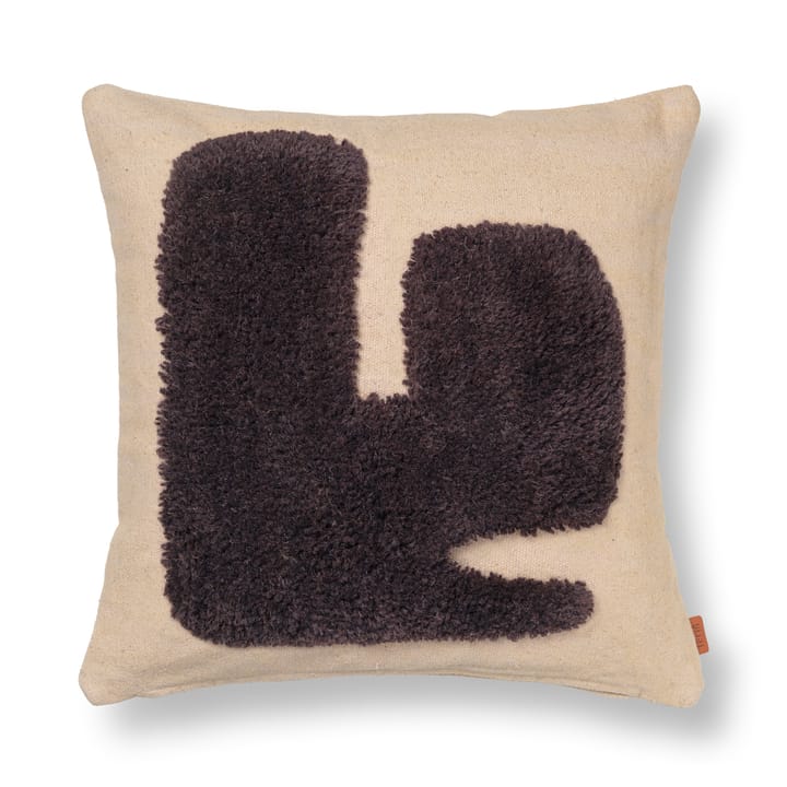Lay pute 50 x 50 cm - Sand / Dark Brown - Ferm Living