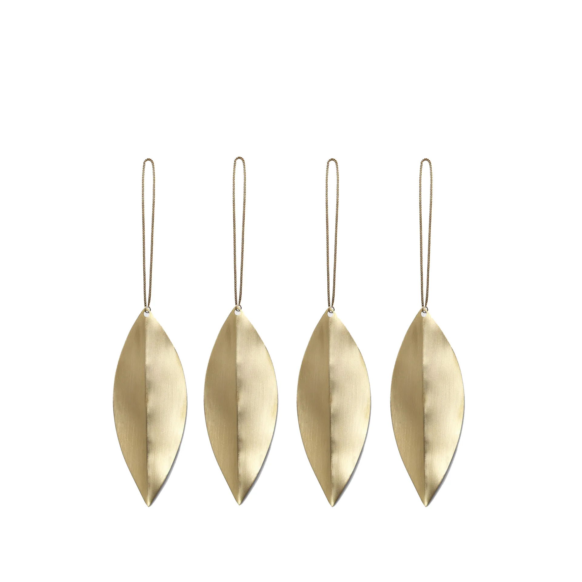 Leaf juletrepynt, Brass, 4-stk Ferm Living