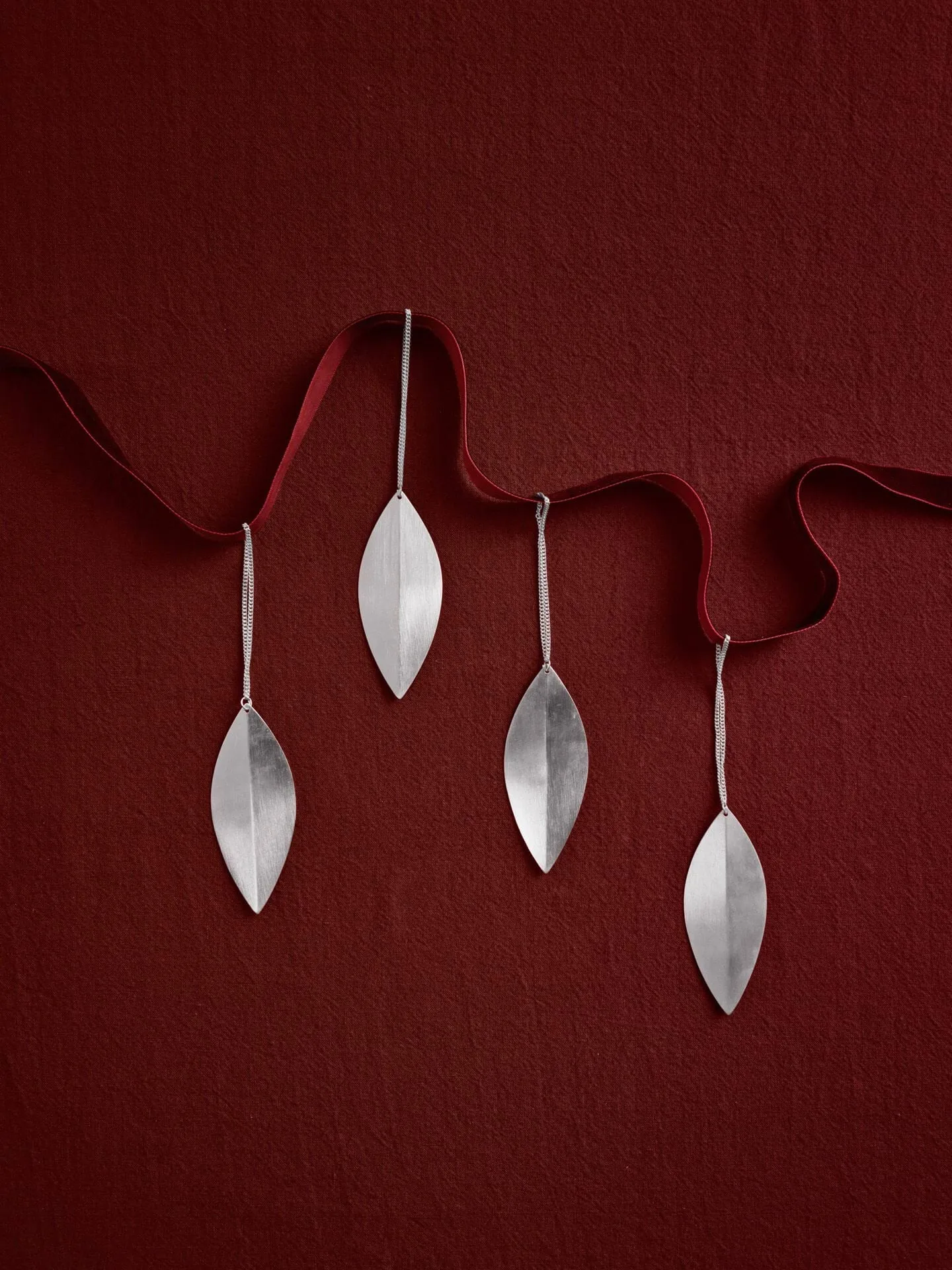 Leaf juletrepynt, Silver, 4-pakning Ferm Living