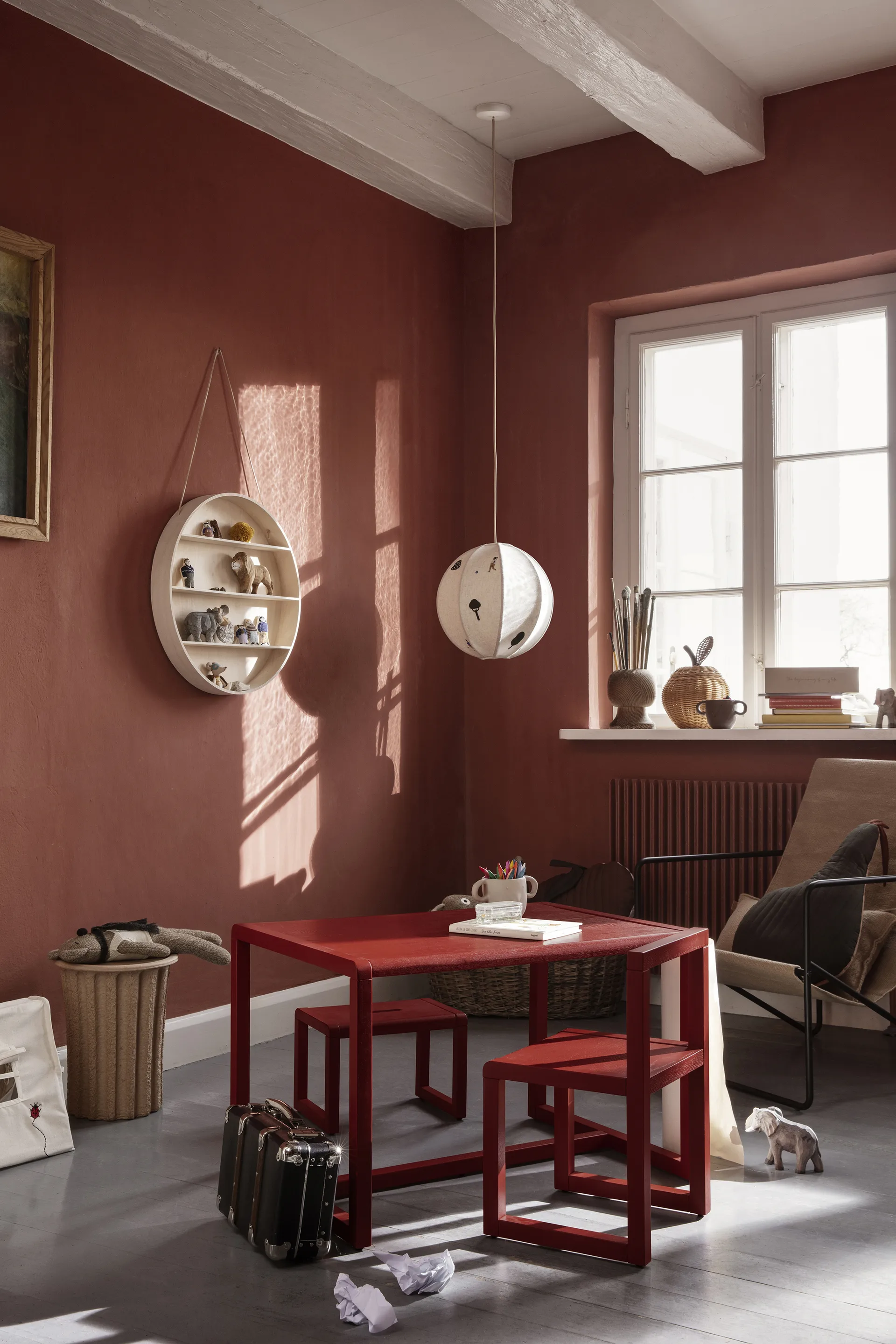 Little Architecht barnestol, Poppy red Ferm Living