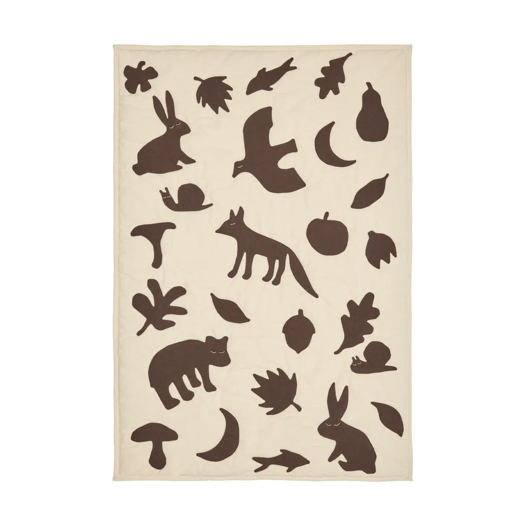 Lunden pledd, Off-white-dark chocolate, 80x110 cm Ferm Living