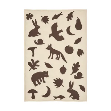 Lunden pledd - Off-white-dark chocolate, 80x110 cm - Ferm Living