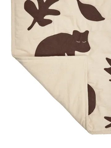 Lunden pledd - Off-white-dark chocolate, 80x110 cm - Ferm Living