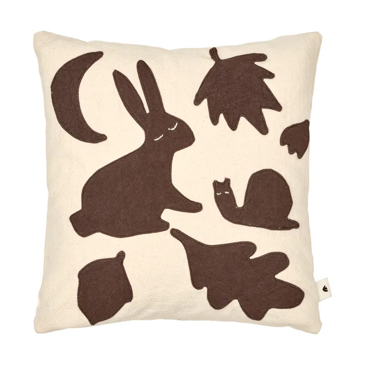 Lunden pute - Off-white-dark chocolate, 30x30 cm - Ferm Living