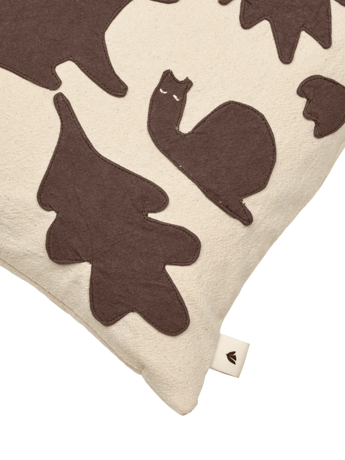 Lunden pute, Off-white-dark chocolate, 30x30 cm Ferm Living