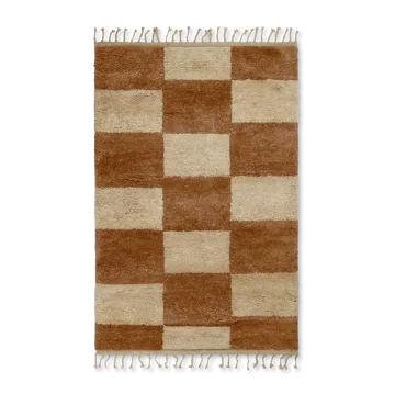 Mara håndknytt teppe 120 x 180 cm - Dark Brick-off-white - Ferm Living