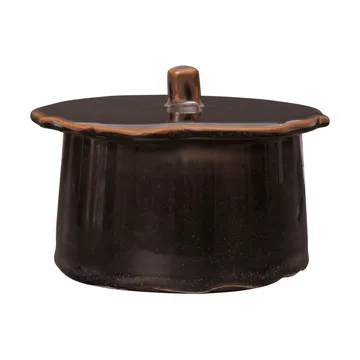 Marnen krukke med lokk - Carob brown, Ø13x7 cm - Ferm Living