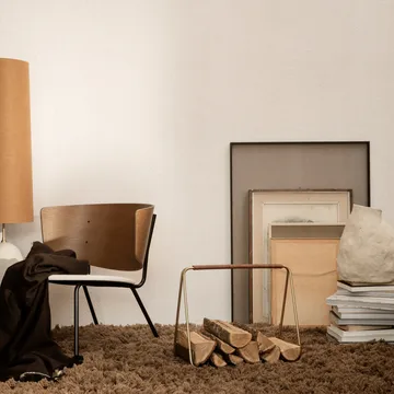 Meadow High Pile gulvteppe 140x200 cm - Dark beige - Ferm Living
