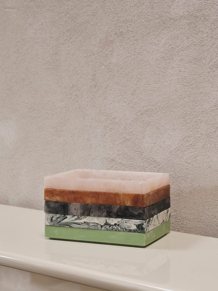 Mist dekorasjonsbrett 15x20 cm, Emerald-off white Ferm Living