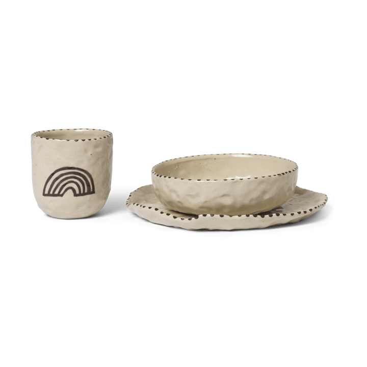 Naive barneservise 3 deler, Red brown Ferm Living