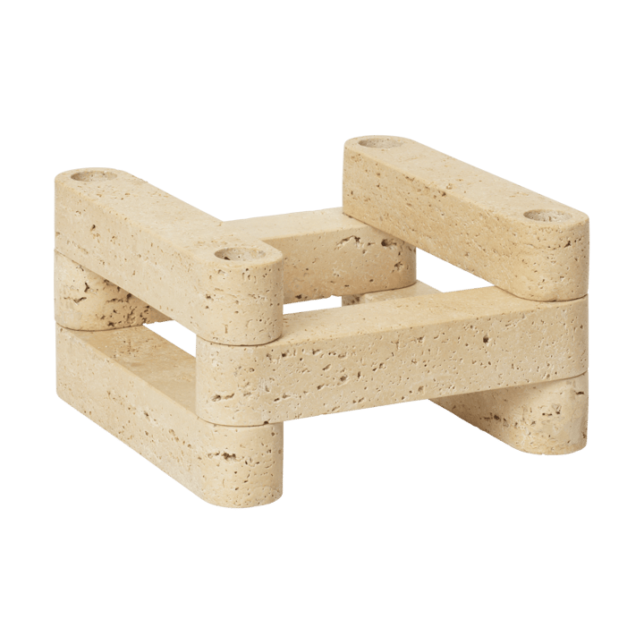 Newel modul lysestake 6 deler - Travertine - Ferm Living