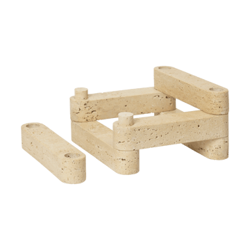 Newel modul lysestake 6 deler - Travertine - Ferm Living