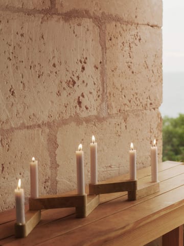 Newel modul lysestake 6 deler - Travertine - Ferm Living