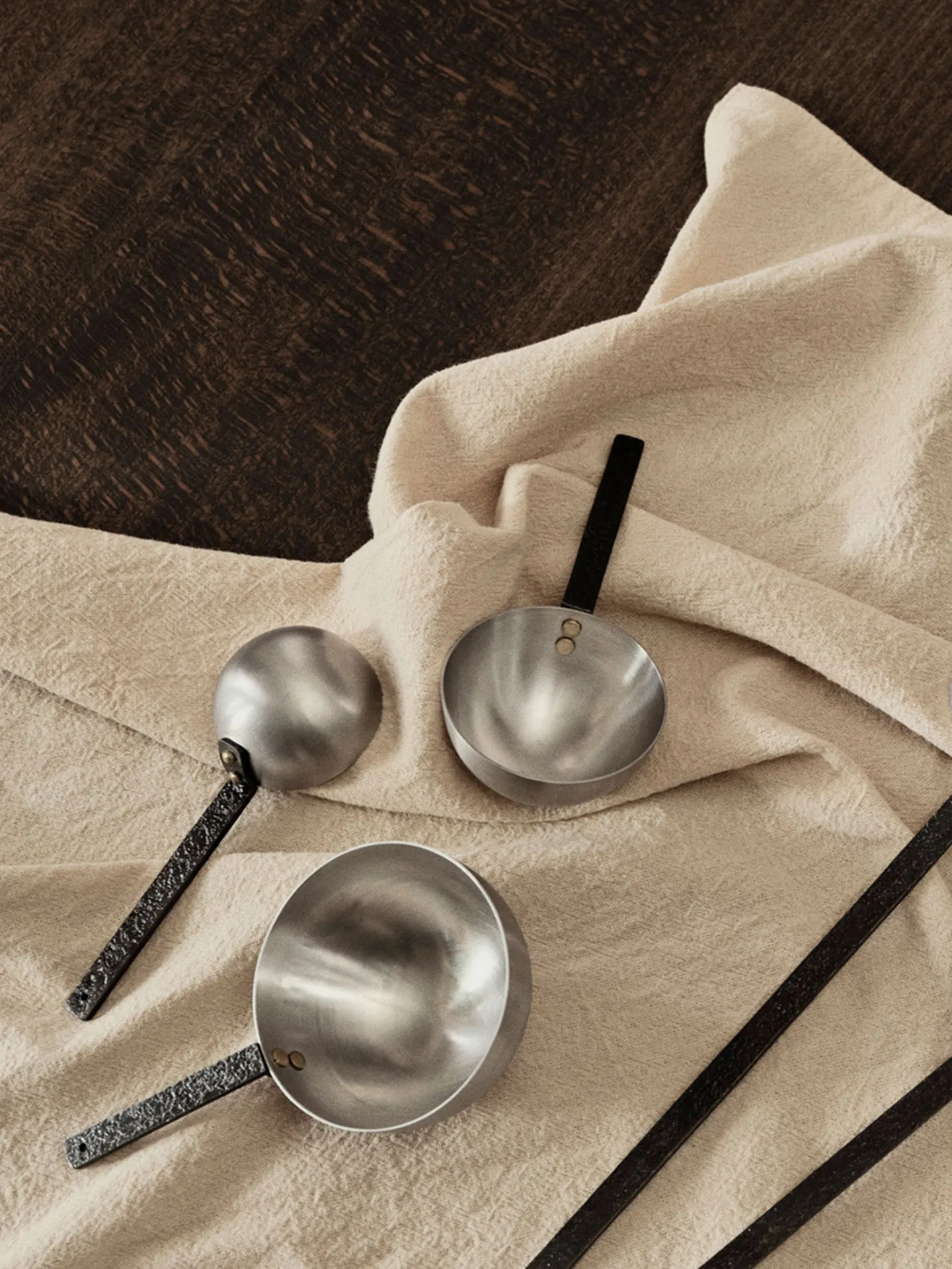 Obra Measuring Spoons matsett 3 deler, Stainless Steel Ferm Living