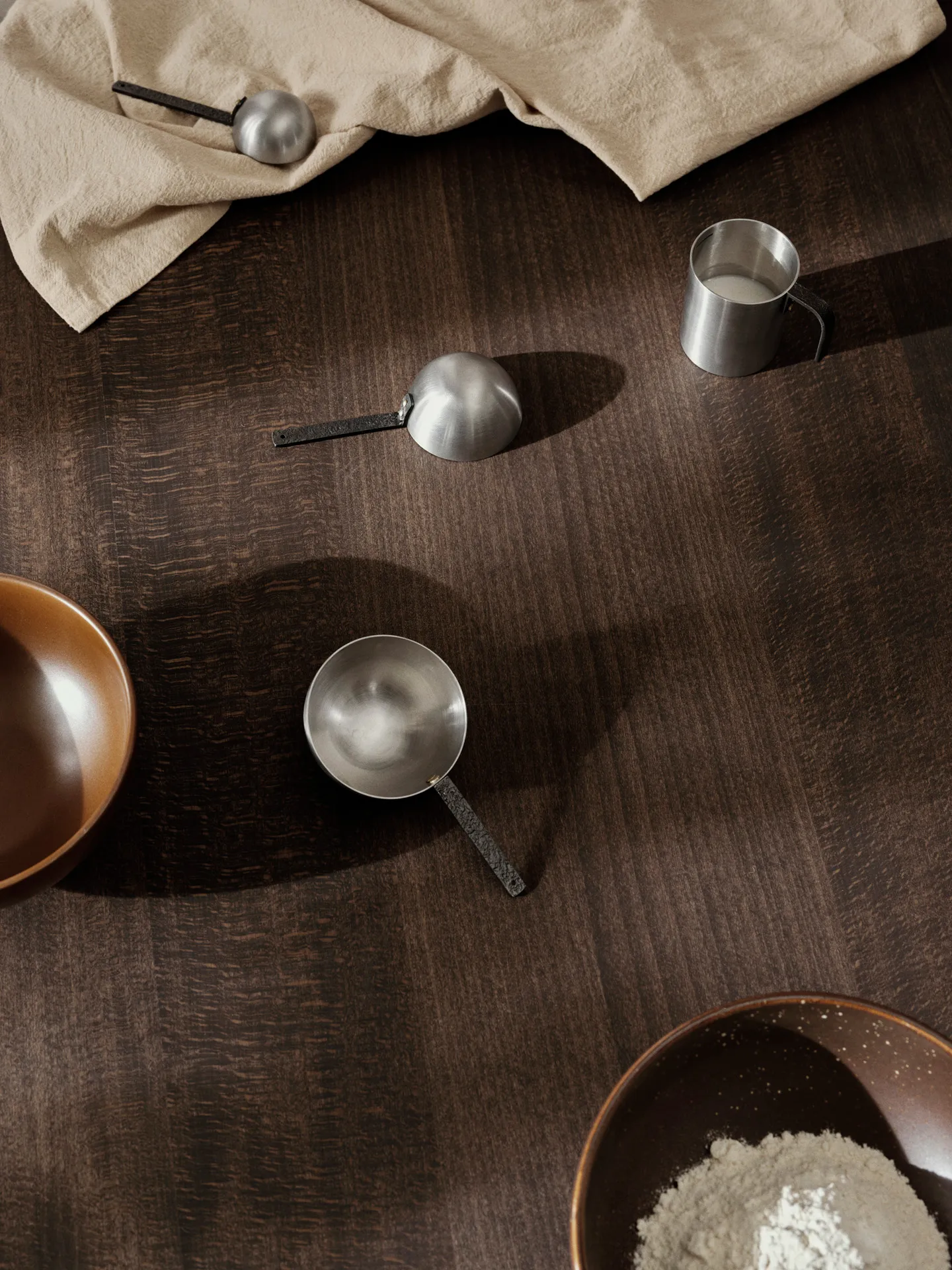 Obra Measuring Spoons matsett 3 deler, Stainless Steel Ferm Living