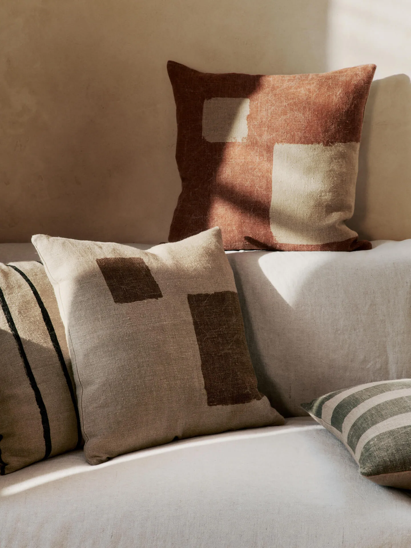 Oleo putetrekk 50x50 cm, Terracotta-Natural Ferm Living