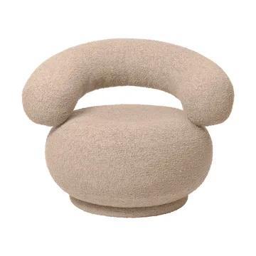 Orbo Lounge-stol - Raw bouclé - Natural - Ferm Living