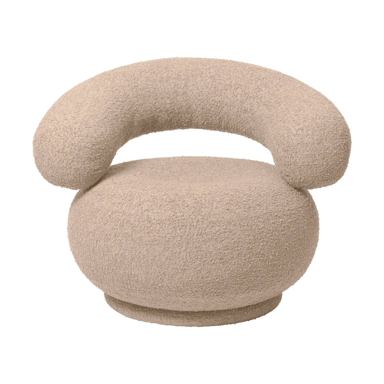 Orbo Lounge-stol svingbar, Raw bouclé - Natural Ferm Living