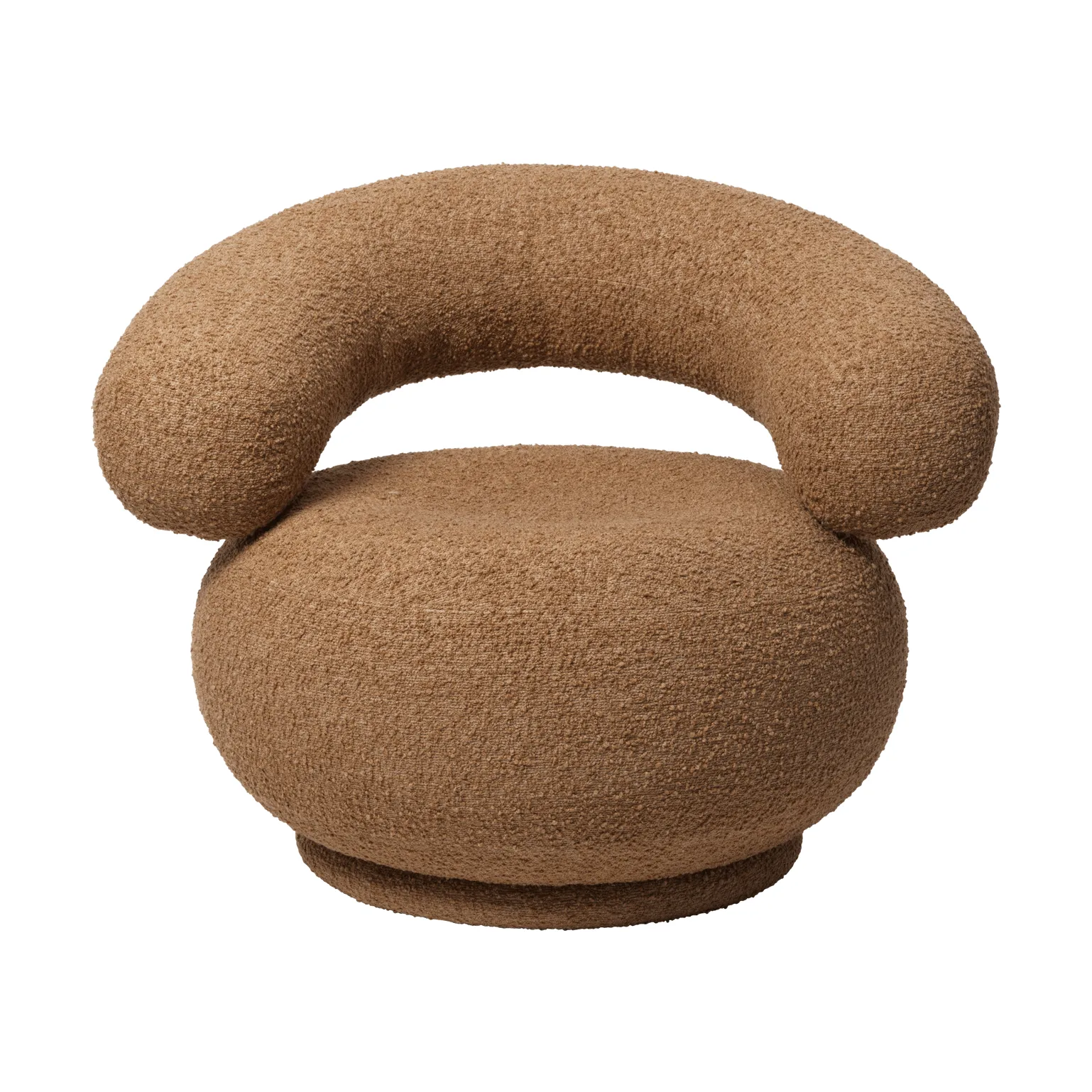 Orbo Lounge-stol svingbar, Raw bouclé - Tan Ferm Living