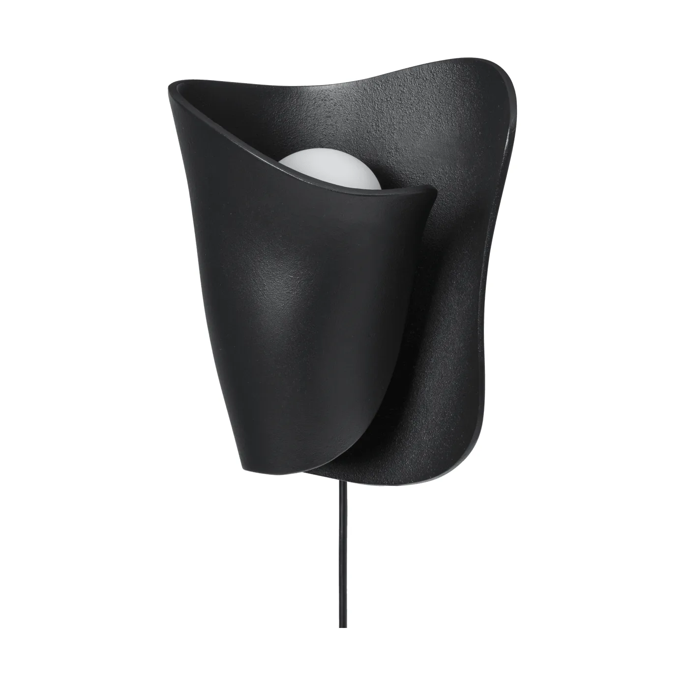 Oyster wall sconce vegglampe, Black Ferm Living