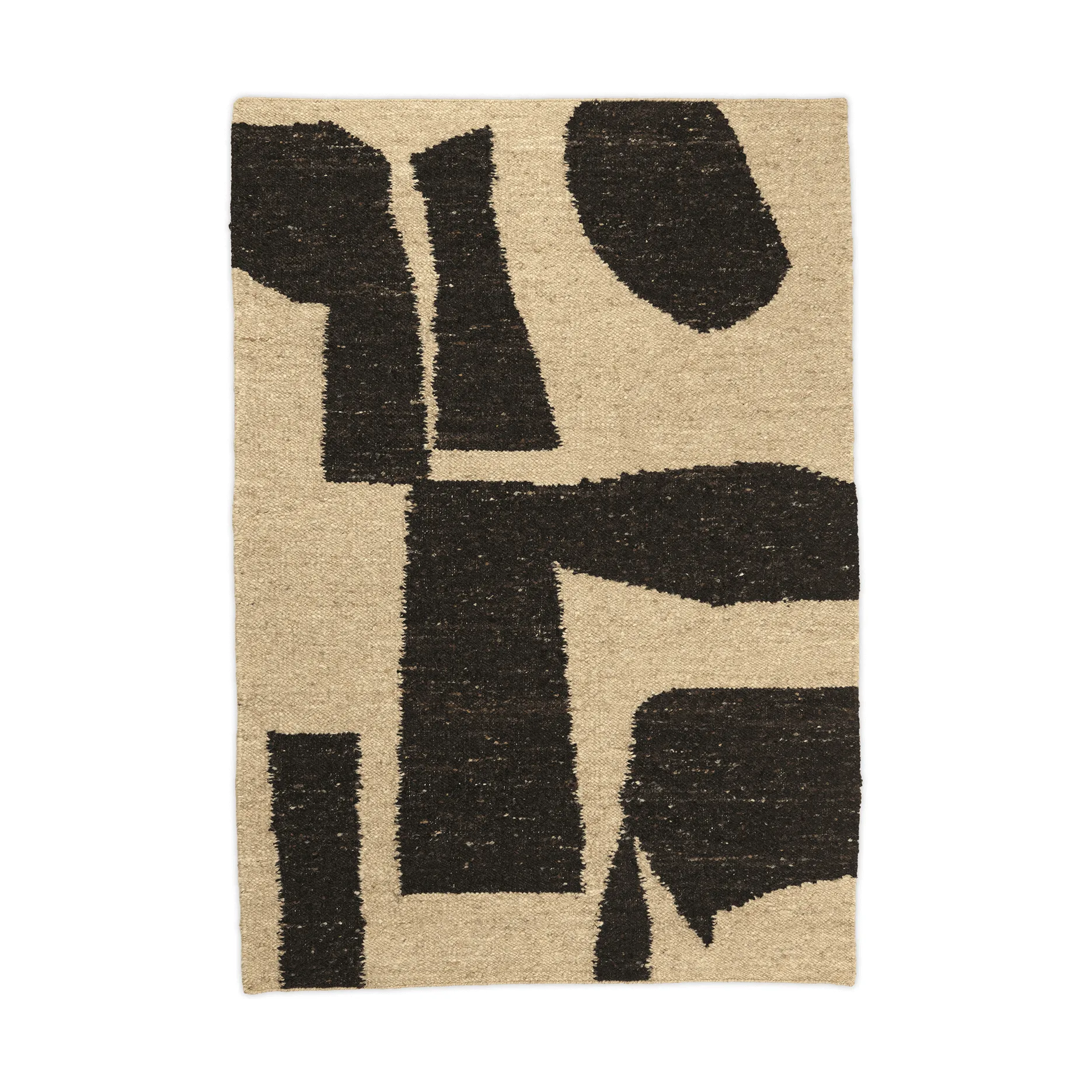 Piece ullteppe, Off-white-Coffee, 140 x 200 cm Ferm Living