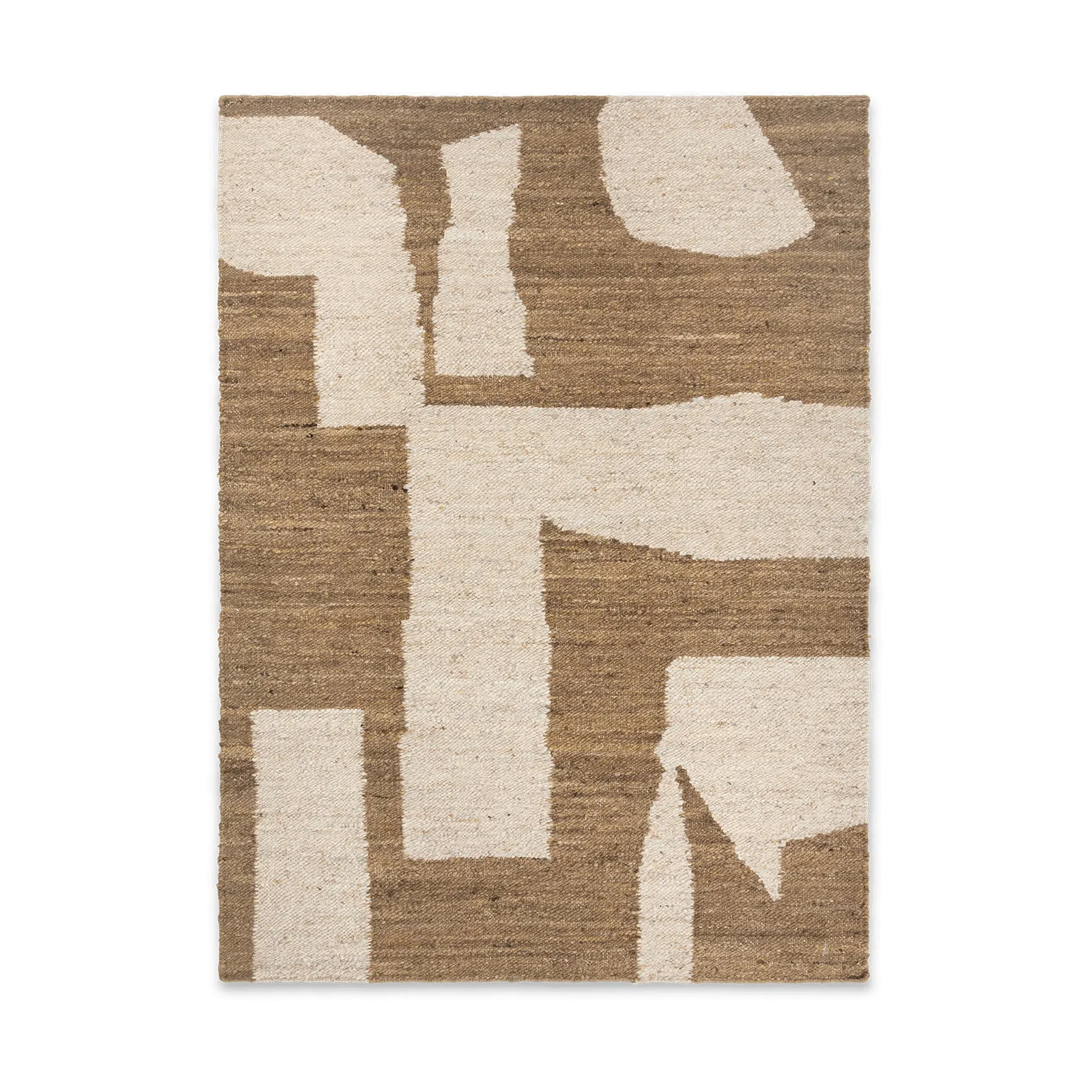 Piece ullteppe, Off-white-Toffee, 140 x 200 cm Ferm Living
