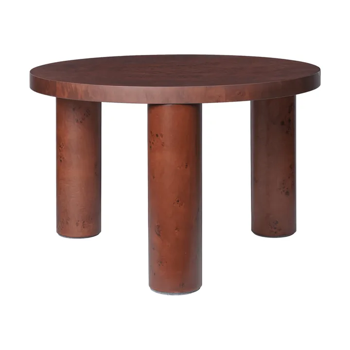 Post salongbord small Ø 65 cm - Dark stained burl - Ferm Living